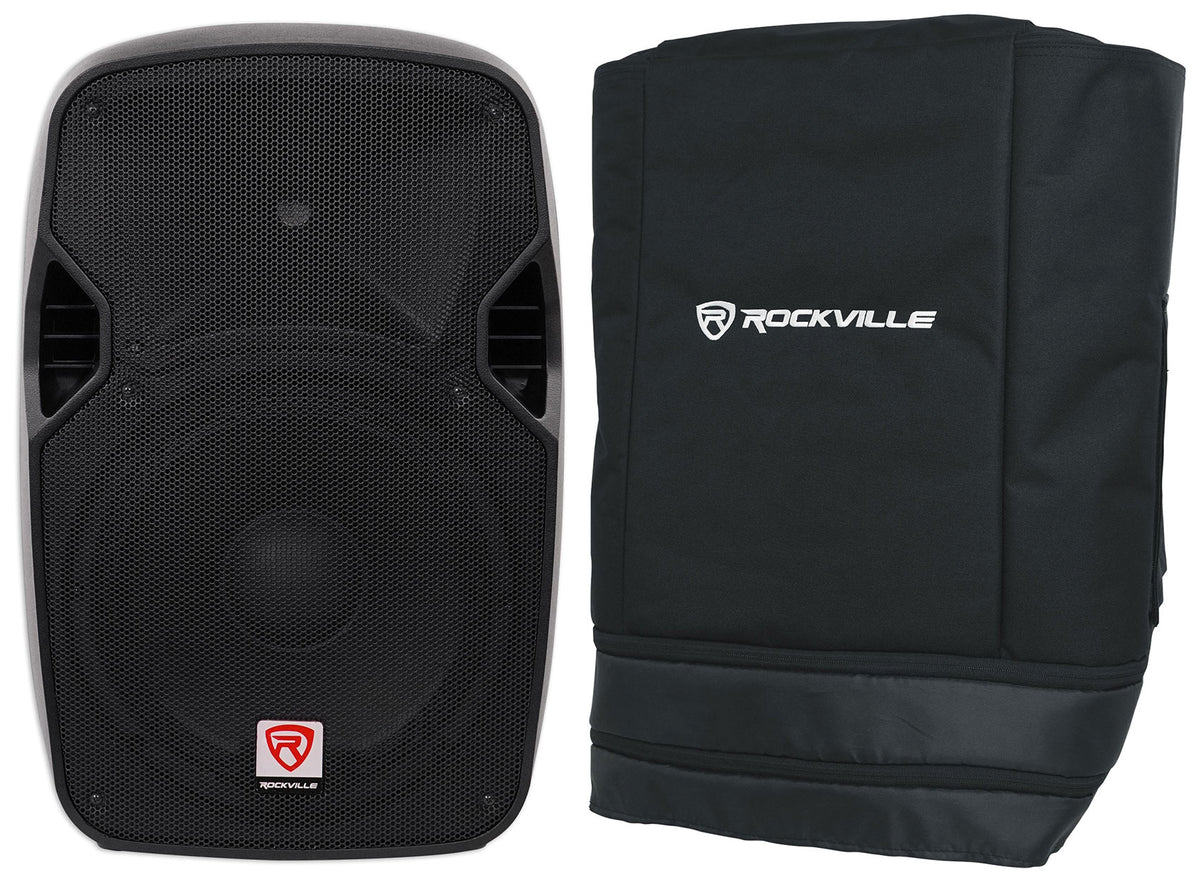 Rockville SPGN124 12" Passive 1200W DJ PA Speaker Cabinet 4 Ohm+Slip Cover