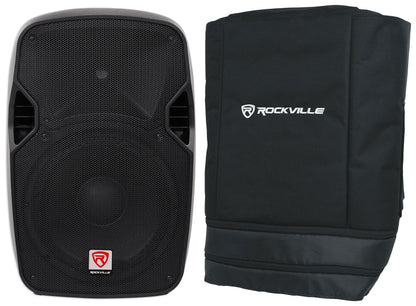 Rockville SPGN124 12" Passive 1200W DJ PA Speaker Cabinet 4 Ohm+Slip Cover