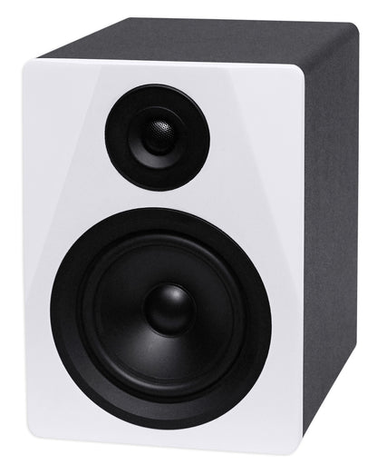 DPM5W White 2-Pack + RVSM5 White Stands Bundle