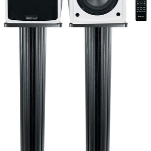 Rockville ELITE-5W 5.25" Bookshelf Speakers w/Bluetooth/Optical+36" Black Stands