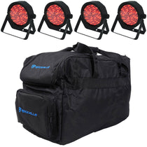 (4) SLIMPAR 56 ILS Par Wash Up-Lights + Carry Bag