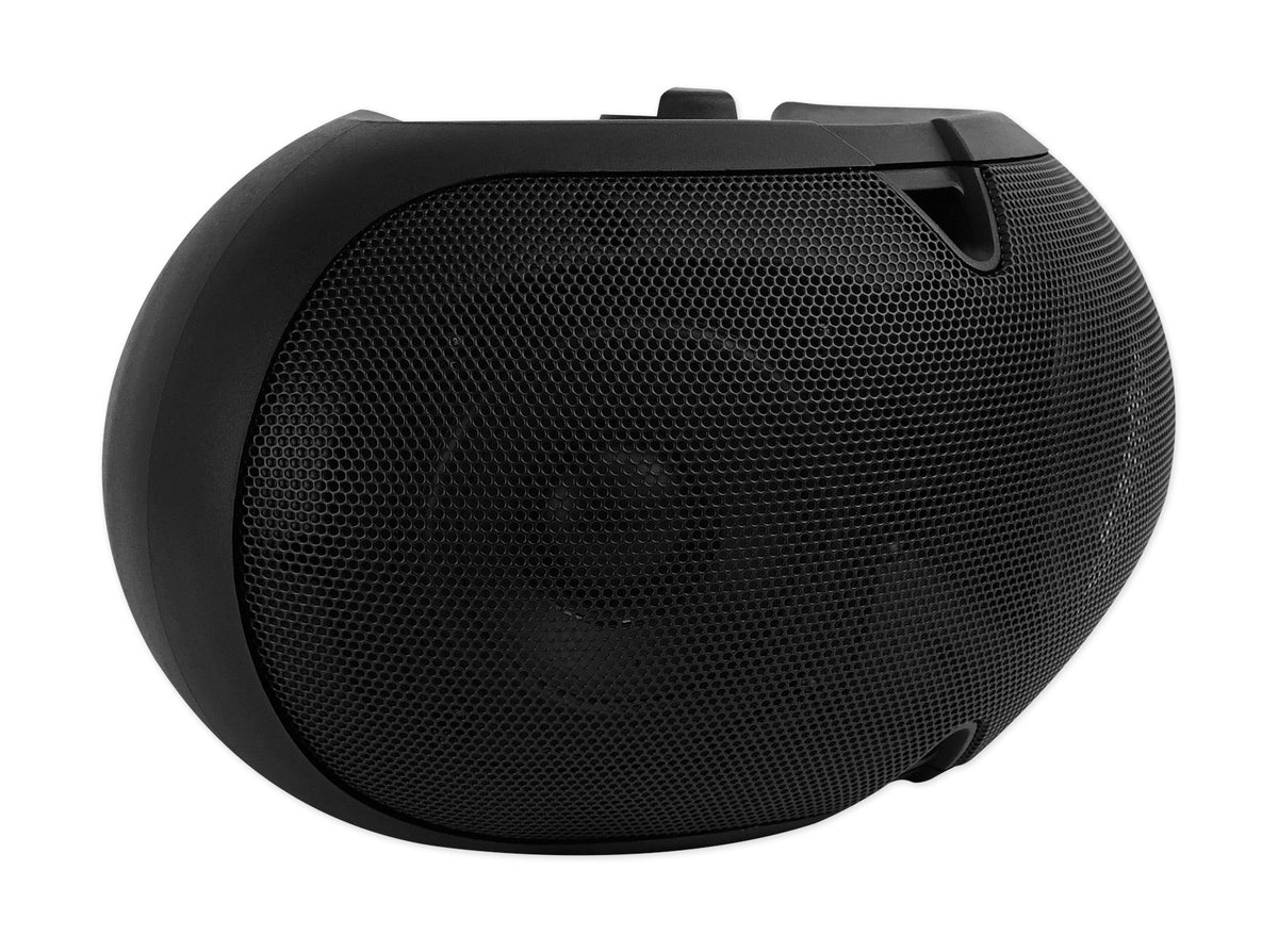 (8) 16 Ohm Dual 4" Black Outdoor Patio Speakers+Receiver+Controls