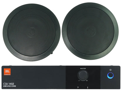 CSA 140Z Commercial 70V Amplifier + (2) 6.5" Black Ceiling Speakers