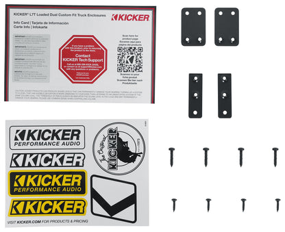 Kicker 51KRDL7T102 L7T Dual 10" Subwoofers+Box Fits 2002-2018 Ram 1500 Quad Cab