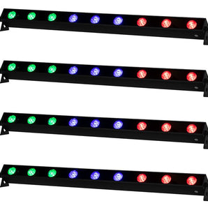 (4) American DJ ADJ UBL6H IP20 6x20 Watt LED RGBAL Wash Light Strip Bars