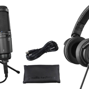 Audio Technica AT2020USB+ Podcast Microphone+Beyerdynamic DT 240 Pro Headphones
