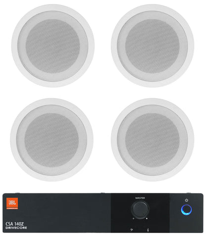 CSA 140Z Commercial 70V Amplifier + (4) 5" White Ceiling Speakers