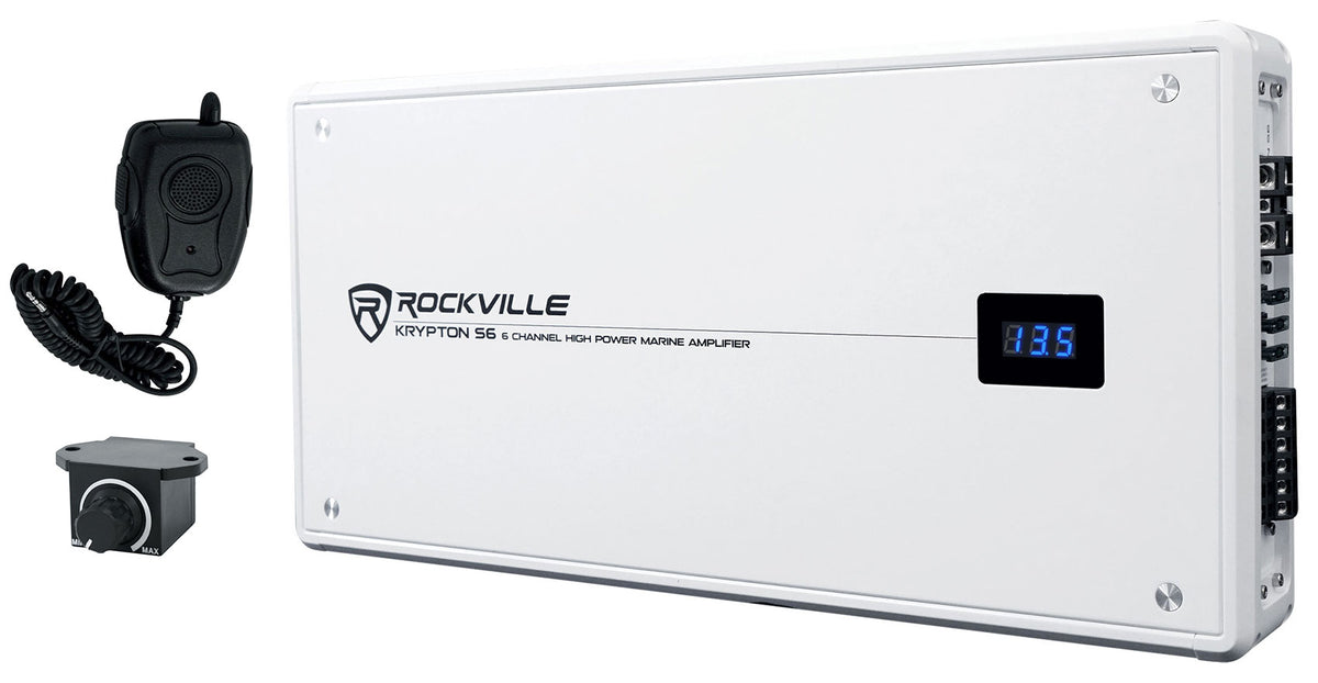 KRYPTON S6 Marine 6-Channel Amplifier + Kicker 4-Zone Level Control