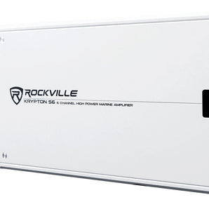 Rockville KRYPTON S6 Marine/Boat 6-Channel Amplifier+Kicker 4-Zone Level Control