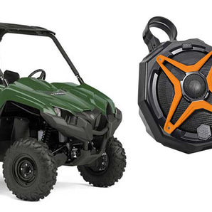 2) 6.5" SSV Roll Cage Tower Bar Speakers for Yamaha Viking+6-Seater+Orange Grill