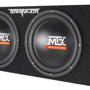 MTX Terminator TNE212DV 1000 Watt RMS Dual 12” Subwoofers Subs + Vented Sub Box