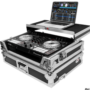 ProX XS-DDJSR2LT-LED Flight Case+Sliding Laptop Shelf+LED's For Pioneer DDJ-SR2