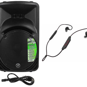 Mackie SRM450V3 SRM450-V3  1000w 12" Powered PA Speaker, w/DSP+Fender Earbuds