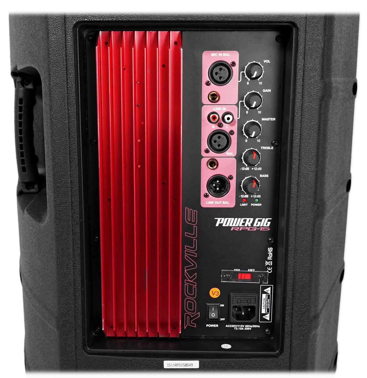 RPG15 15" Powered Active 1000 Watt 2-Way DJ PA Speaker w/Bluetooth