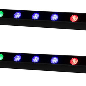 (2) American DJ ADJ UBL6H IP20 6x20 Watt LED RGBAL Wash Light Strip Bars