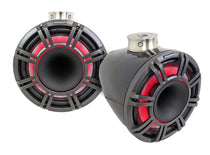 (2) KICKER 47KMFC11 11" Marine Boat Horn Loaded Flat Mount Tower Speakers KMFC11