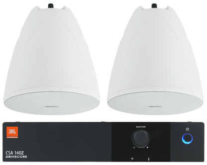 CSA140Z 70V Amplifier + (2) PEN-65T White Pendant Speakers