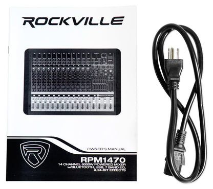 JRX225 Dual 15" PA Speakers with RPM1470 Powered Mixer