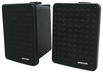 Pair Kicker 46KB6B KB6 6.5" 150w Indoor/Outdoor Black Home Theater Speakers KB6B