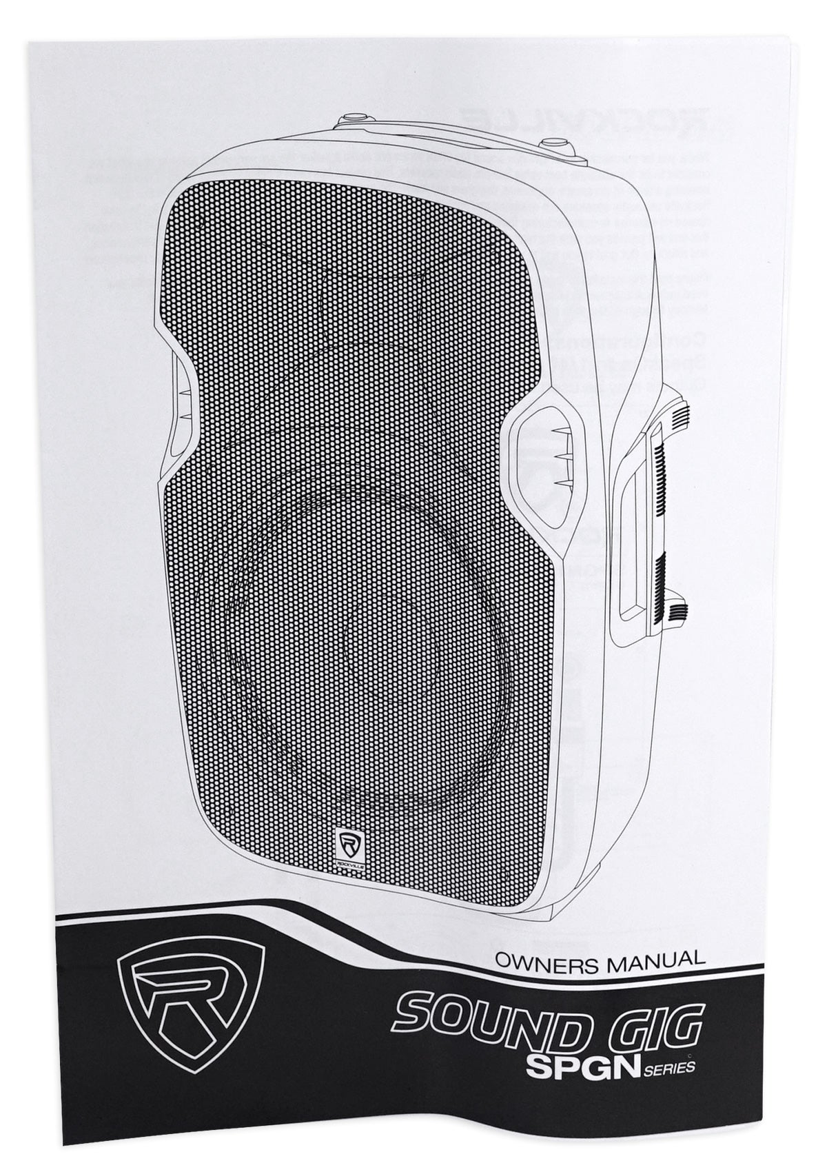 Rockville SPGN128 12" Passive 1200W DJ PA Speaker Cabinet 8 Ohm+Slip Cover
