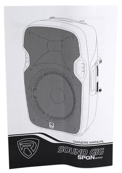 Rockville SPGN128 12" Passive 1200W DJ PA Speaker Cabinet 8 Ohm+Slip Cover