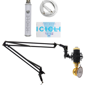 Rockville RCM02 Gaming Twitch Recording Microphone+Boom+Shockmount+Pop Filter