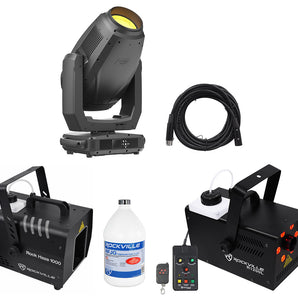 American DJ Hydro Hybrid 420w Led Moving Head Light+Hazer+Fogger+DMX Cable+Fluid