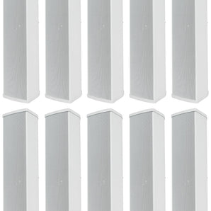 10) Rockville WET ARRAY 5 WHITE Line Array Speakers For church/School/Auditorium