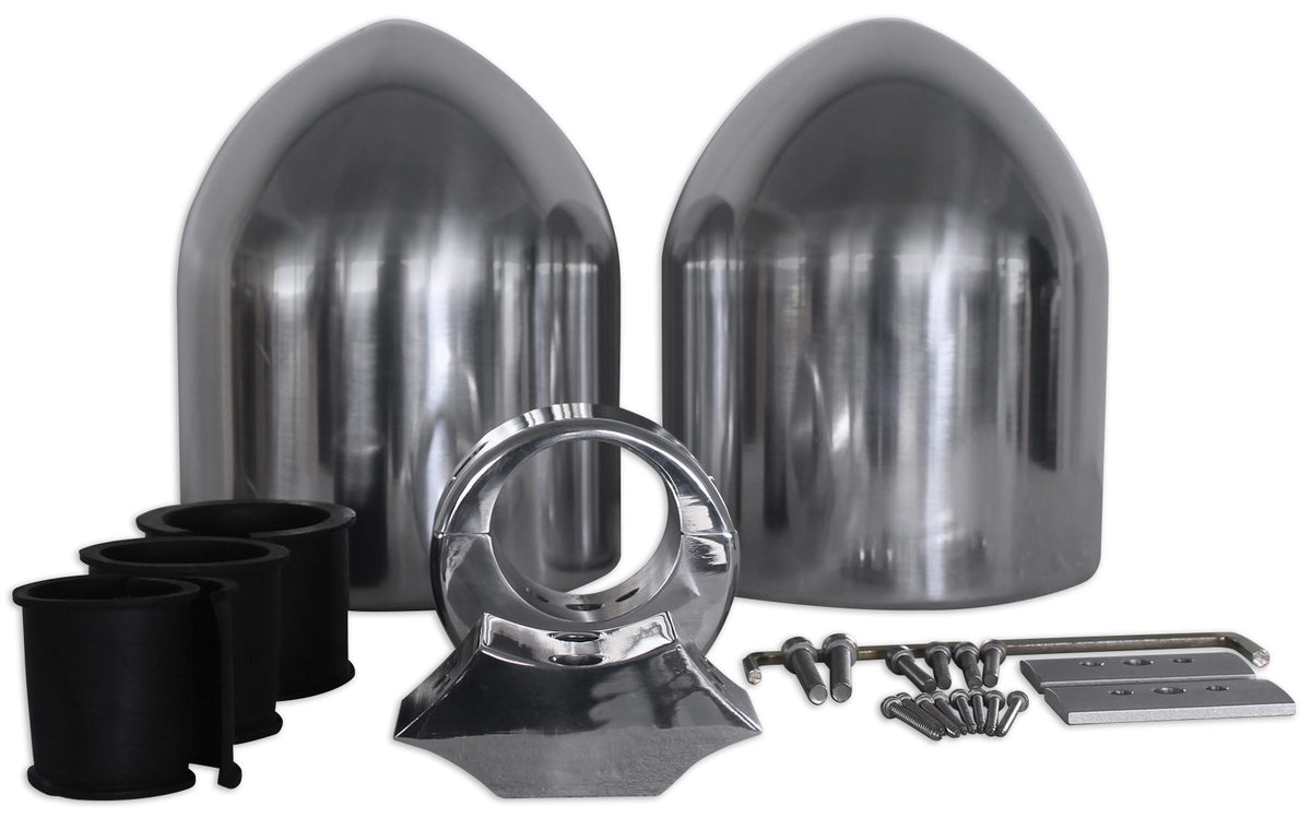 DMAC65S Dual 6.5" Polished Silver Aluminum Wakeboard Tower Speaker Enclosure