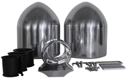 DMAC65S Dual 6.5" Polished Silver Aluminum Wakeboard Tower Speaker Enclosure
