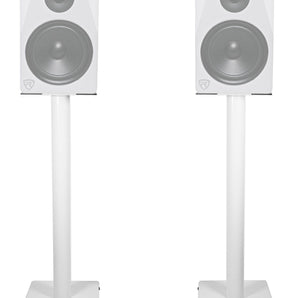 Pair Rockville RS29W 29 inches Steel Bookshelf Speaker/Studio Monitor Stands - White