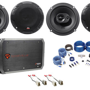 MTX 6.5" Speaker Replacement Kit+4-Ch Amp For 1993-2007 Subaru Impreza