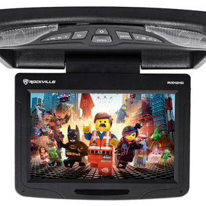 Rockville RVD12HD-BK 12 inch Black Flip Down Car Monitor with DVD/USB/SD Player + Games