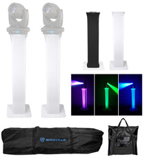 (2) Totem Stands+Black and White Scrims For (2) Epsilon E-Beam 2R Pro Hybrid