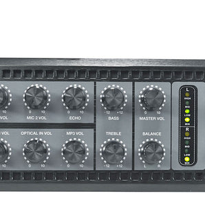 Rockville PRE-70V 70V Stereo Preamp Mixer with 8 Zones, Bluetooth/Optical/Mic In