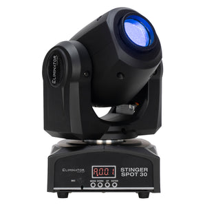 (4) Eliminator Stinger Spot 30 White LED DMX 30 Watt Moving Head Lights ADJ