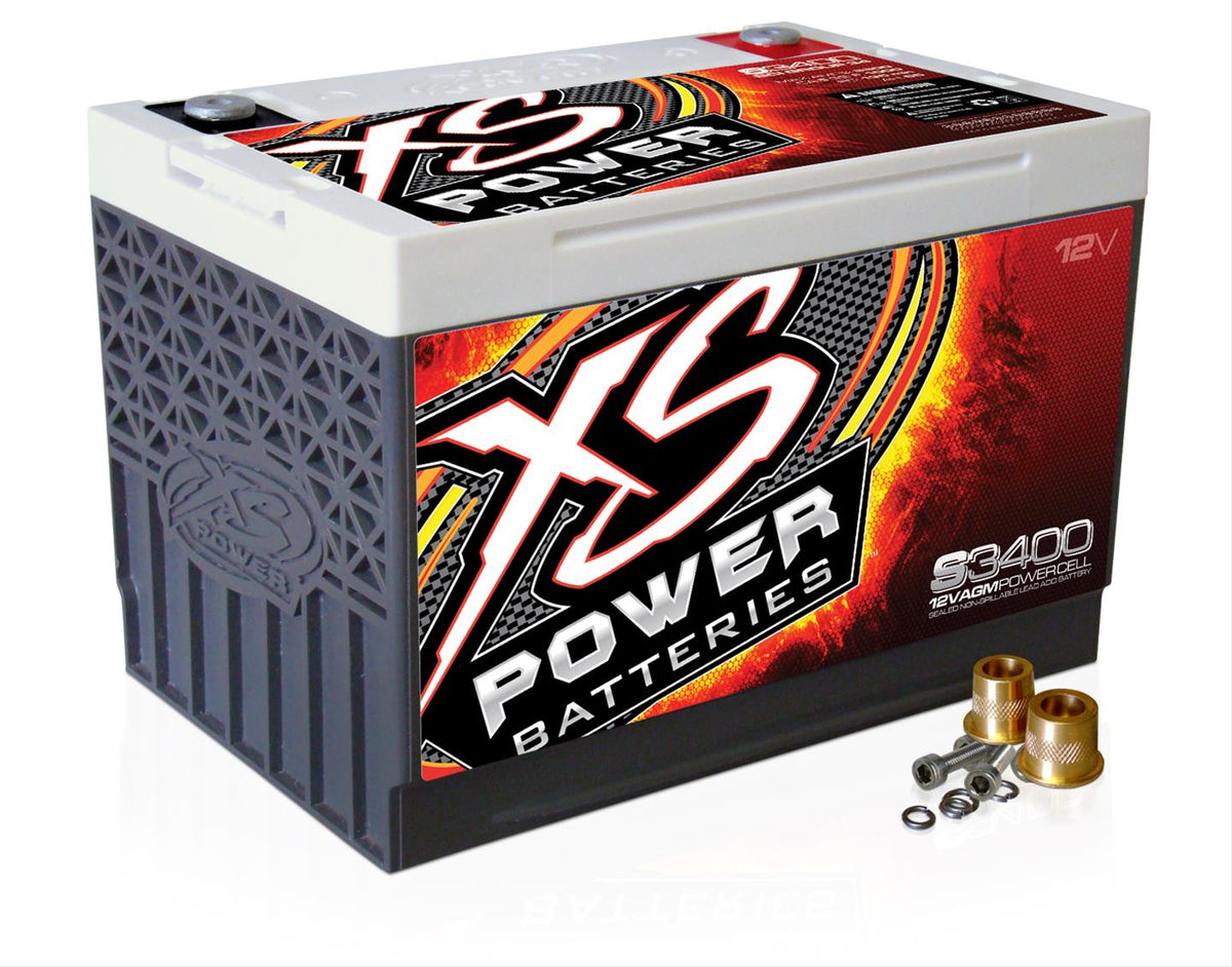 XS Power S3400 12V 2500W/4000W Range AGM S-Series Battery, Max 3300Amps