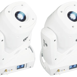2 Rockville ROCK SPOT 260W WHITE DJ Moving Head LightsWireless DMX+Prism+Gobos