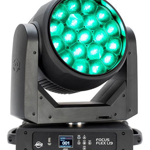 American DJ ADJ Focus Flex L19 x 40W RGBL LED DMX Moving Head Light w/Pixel FX