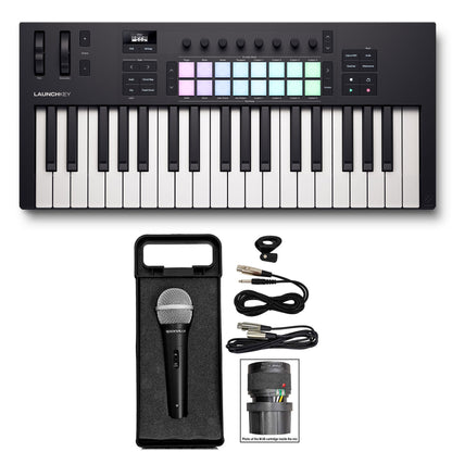 Launchkey 37 MK4 Keyboard Controller + RMC-XLR Microphone