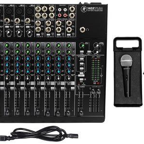 Mackie 1402VLZ4 14-channel Compact Analog Mixer w/ 6 ONYX Preamps+Microphone