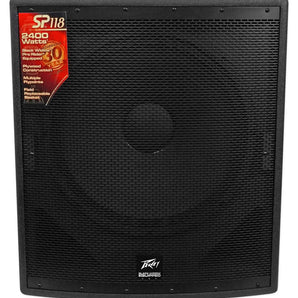 Peavey SP 118 18" 2400w Passive Flyable Black Widow Subwoofer Sub SP118+Blue Mic