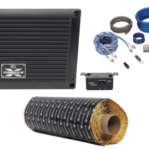 MTX XTHUNDER1200.1 1200w RMS Mono Car Stereo Amplifier Class D+Amp Kit+Rockmat