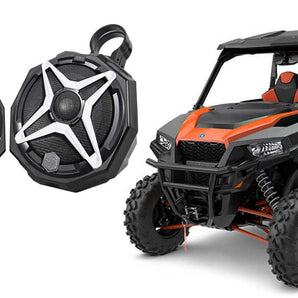 2 6.5" Rear Pro Fit Cage Harness Bar Speakers for Polaris General+White Grills