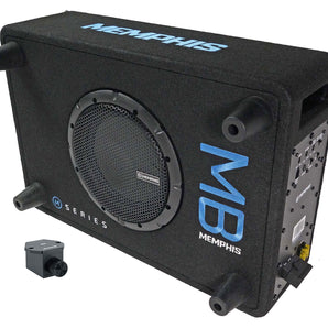 Memphis Audio MBE8SP 8" 300w Powered Loaded Car Subwoofer in Sub Box Enclosure