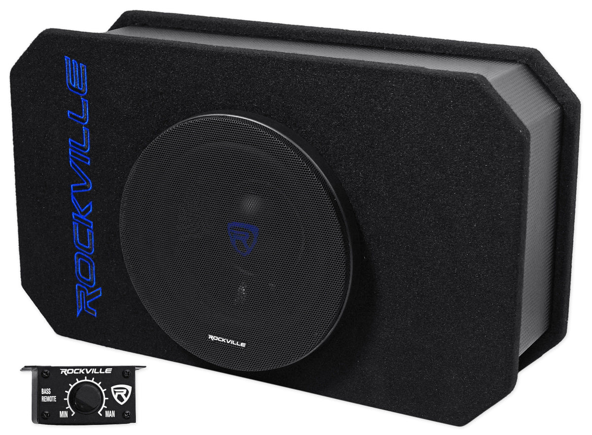 RMW8A 8" 800w Tunnel Slot Ported Powered Subwoofer Enclosure+Amp Kit