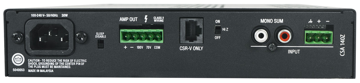 JBL CSA 140Z 40w Commercial 70v Amplifier Amp For Restaurant/Bar/Cafe CSA140Z