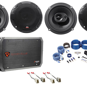 MTX 6.5" Speaker Replacement Kit+4-Ch Amp For 2000-2004 Subaru Outback