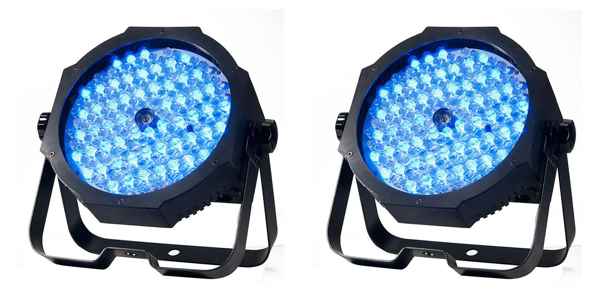 (2) Mega Go Par 64E RGB+UV Battery-Powered LED Par Lights