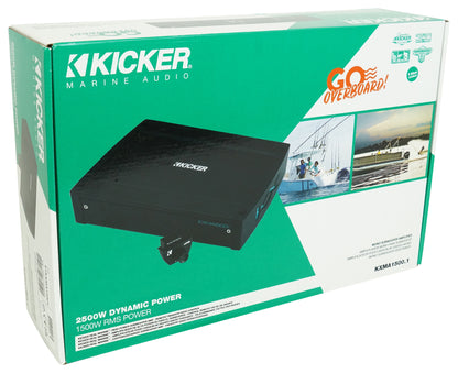 Kicker 51KXMA15001 1500 Watt Marine Mono Amplifier Sub Amp Class D KXMA1500.1